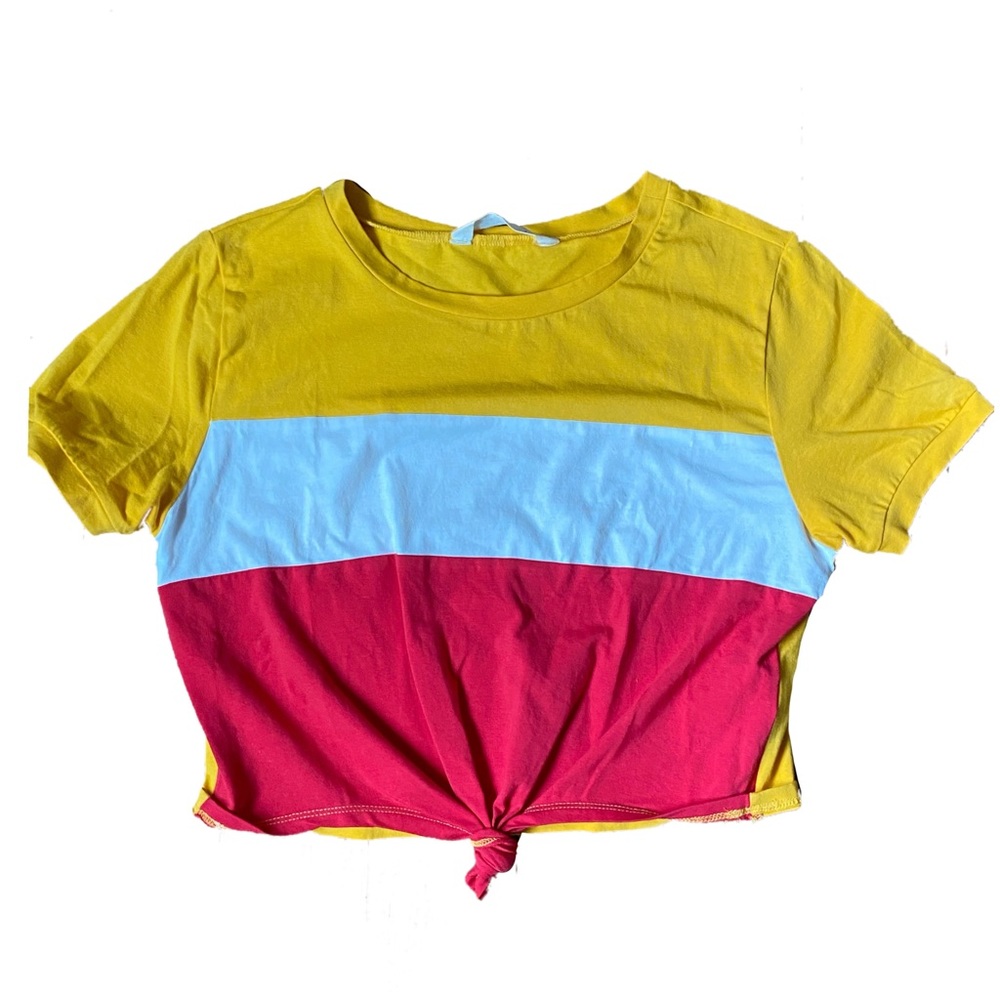Cropped Front Knot Tee